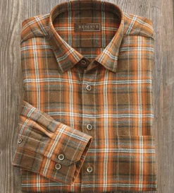 Reserve Ceramica Plaid Long Sleeve Sport Shirt