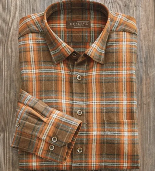 Reserve Ceramica Plaid Long Sleeve Sport Shirt