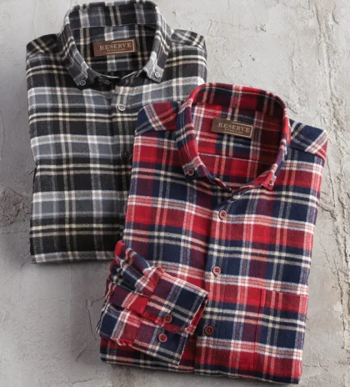Reserve Plaid Flannel Sport Shirt