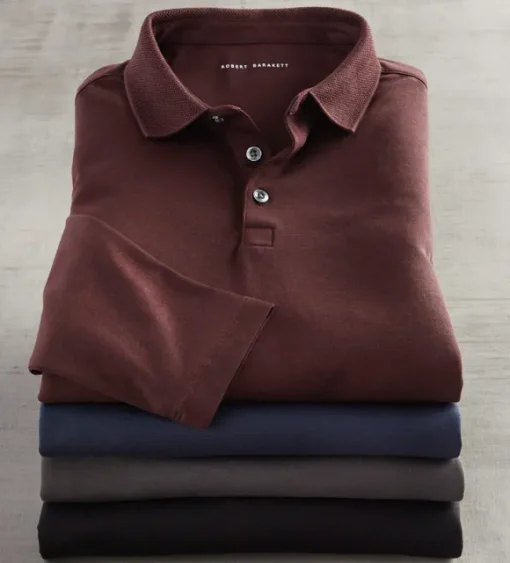Robert Barakett Georgia Long Sleeve Polo