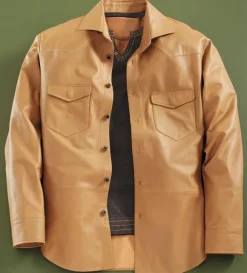 Robert Comstock Hendrix Lambskin Shirt Jacket