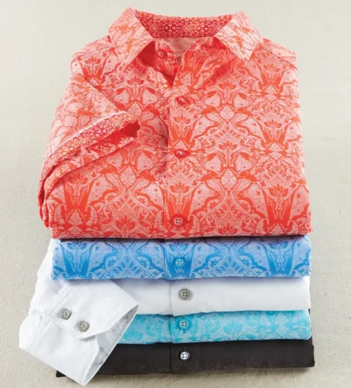Robert Graham Highland Jacquard Short Sleeve Shirt