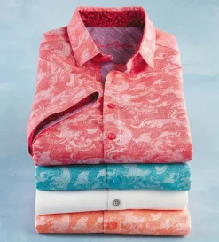 Robert Graham Poseidon Jacquard Short Sleeve Shirt