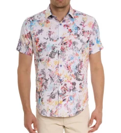 Robert Graham Short Sleeve Splash Of Color Shirt