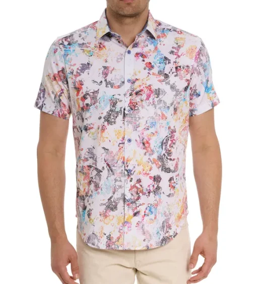 Robert Graham Short Sleeve Splash Of Color Shirt