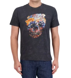 Robert Graham Short Sleeve Skull Scrolls Tee