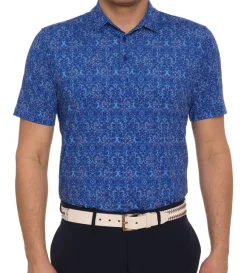 Robert Graham Short Sleeve Medallion Tiles Polo