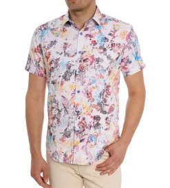Robert Graham Short Sleeve Splash Of Color Shirt