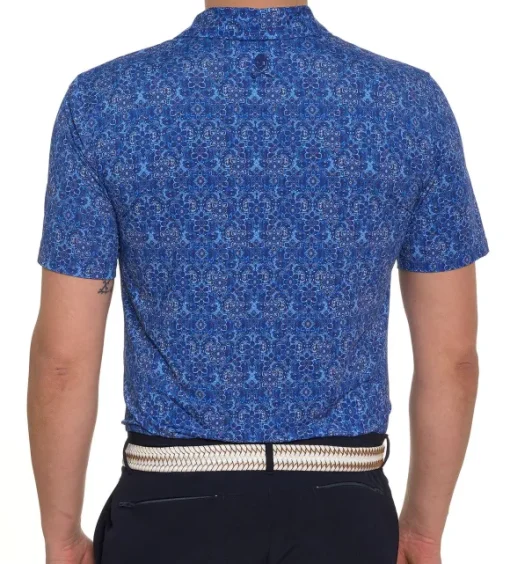 Robert Graham Short Sleeve Medallion Tiles Polo