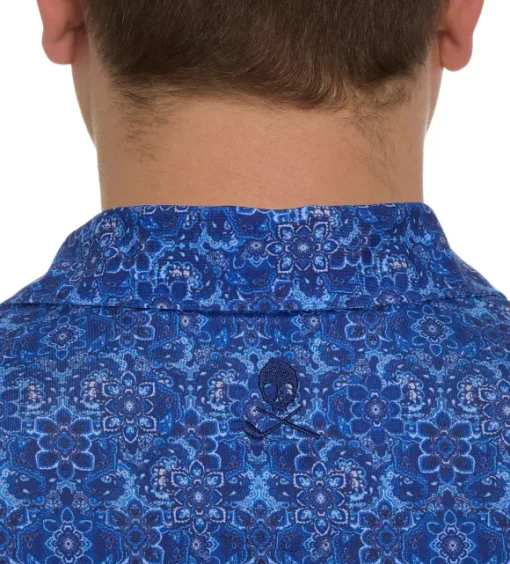 Robert Graham Short Sleeve Medallion Tiles Polo