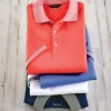 Scott Barber Three-Button Short Sleeve Polo Shirt