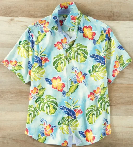 Tommy Bahama Fiesta Keys Silk Short Sleeve Sport Shirt