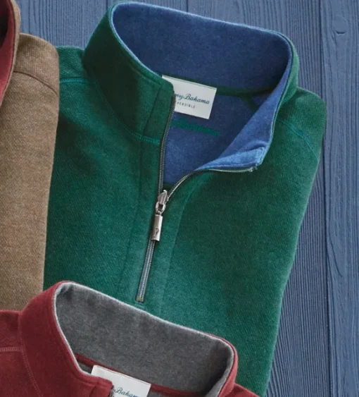 Tommy Bahama Flipshore Reversible Half-Zip Pullover
