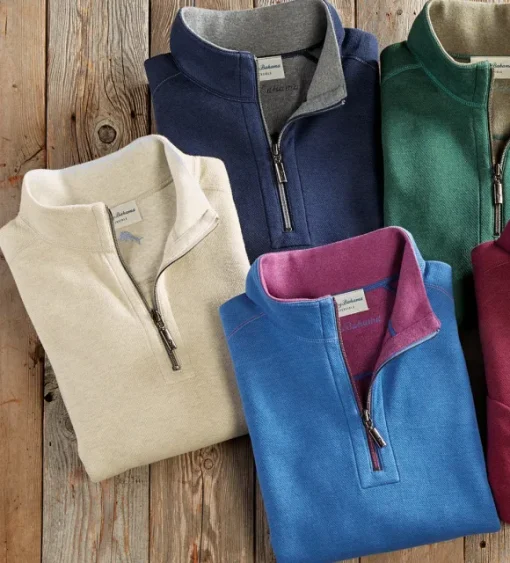 Tommy Bahama Flipshore Reversible Half-Zip Pullover