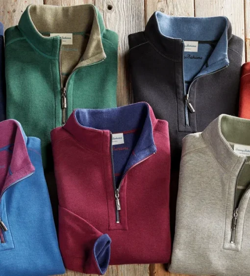 Tommy Bahama Flipshore Reversible Half-Zip Pullover