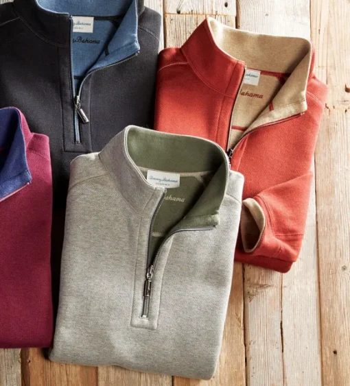 Tommy Bahama Flipshore Reversible Half-Zip Pullover