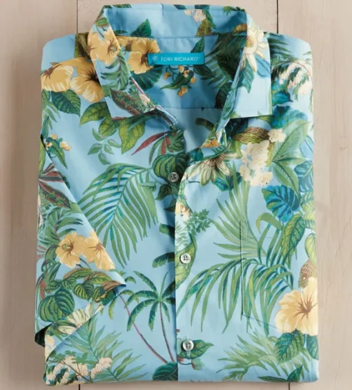 Tori Richard Passion Flower Short Sleeve Camp Shirt