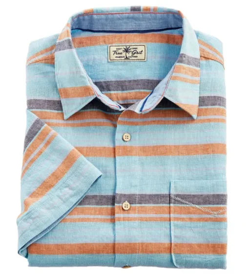True Grit Baja Stripe Short Sleeve Sport Shirt