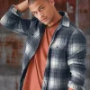 True Grit Lumber Plaid Sweater-Knit Shirt