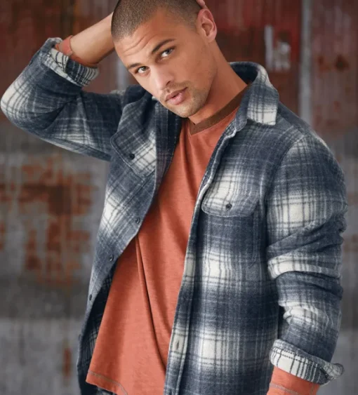 True Grit Lumber Plaid Sweater-Knit Shirt