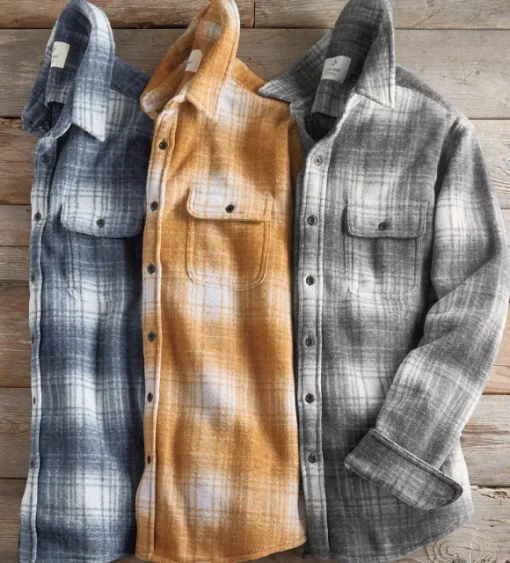 True Grit Lumber Plaid Sweater-Knit Shirt