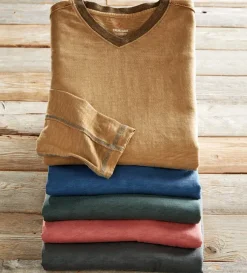 True Grit Venice Slub-Knit V-Neck