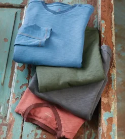 True Grit Venice Slub-Knit V-Neck