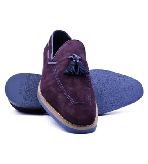 Zelli Carmen Sueded Goatskin Tassel Loafer