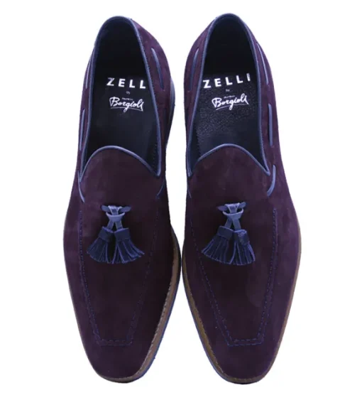 Zelli Carmen Sueded Goatskin Tassel Loafer