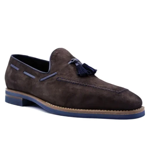 Zelli Carmen Sueded Goatskin Tassel Loafer