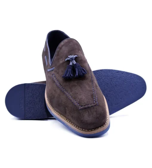Zelli Carmen Sueded Goatskin Tassel Loafer