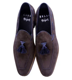 Zelli Carmen Sueded Goatskin Tassel Loafer