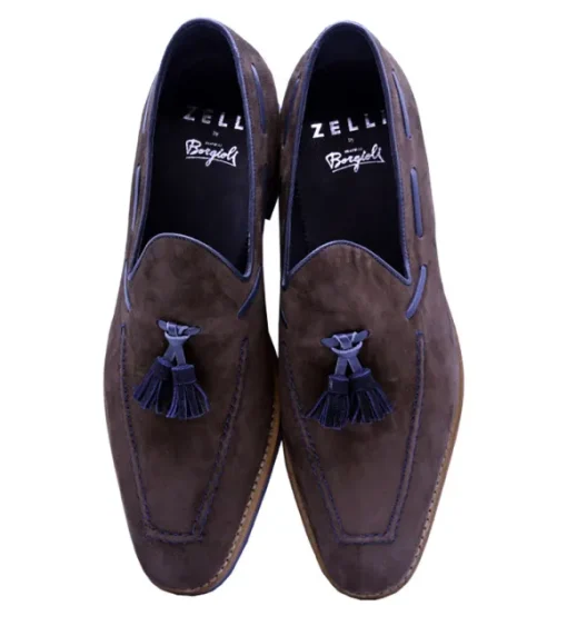 Zelli Carmen Sueded Goatskin Tassel Loafer