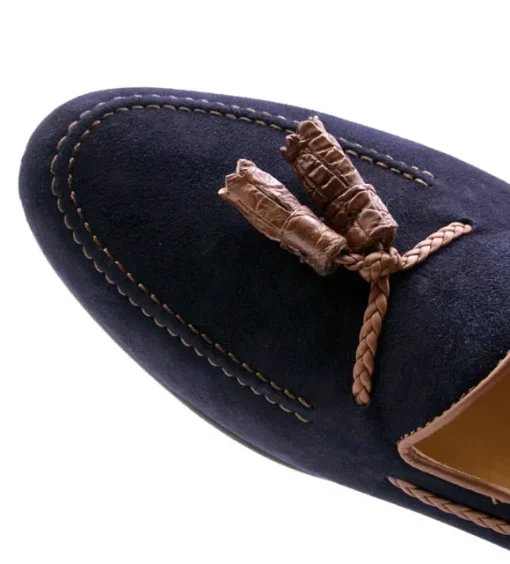 Zelli Naples Sueded Goatskin Tassel Loafer