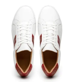 Zelli Olympias Crocodile Trim Calfskin Sneaker