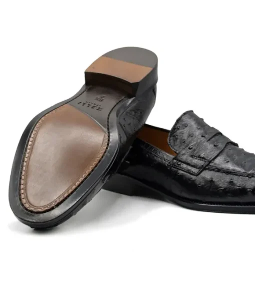 Zelli Roma Genuine Ostrich Quill Slip-On Loafer