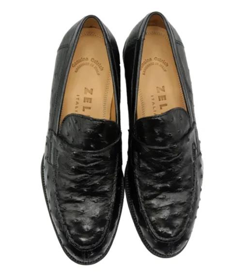 Zelli Roma Genuine Ostrich Quill Slip-On Loafer