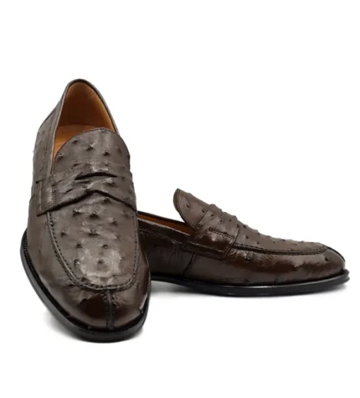 Zelli Roma Genuine Ostrich Quill Slip-On Loafer