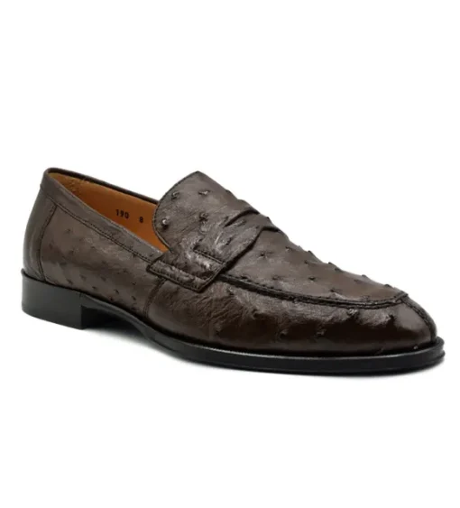 Zelli Roma Genuine Ostrich Quill Slip-On Loafer